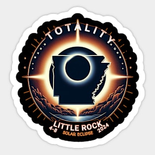 LITTLE ROCK ARKANSAS SOLAR ECLIPSE TOTALITY 4 8 2024 Sticker